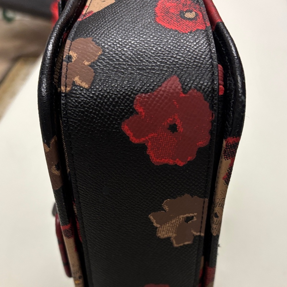 Coach Floral Black and Red Women's Bag - Picture 2 of 4